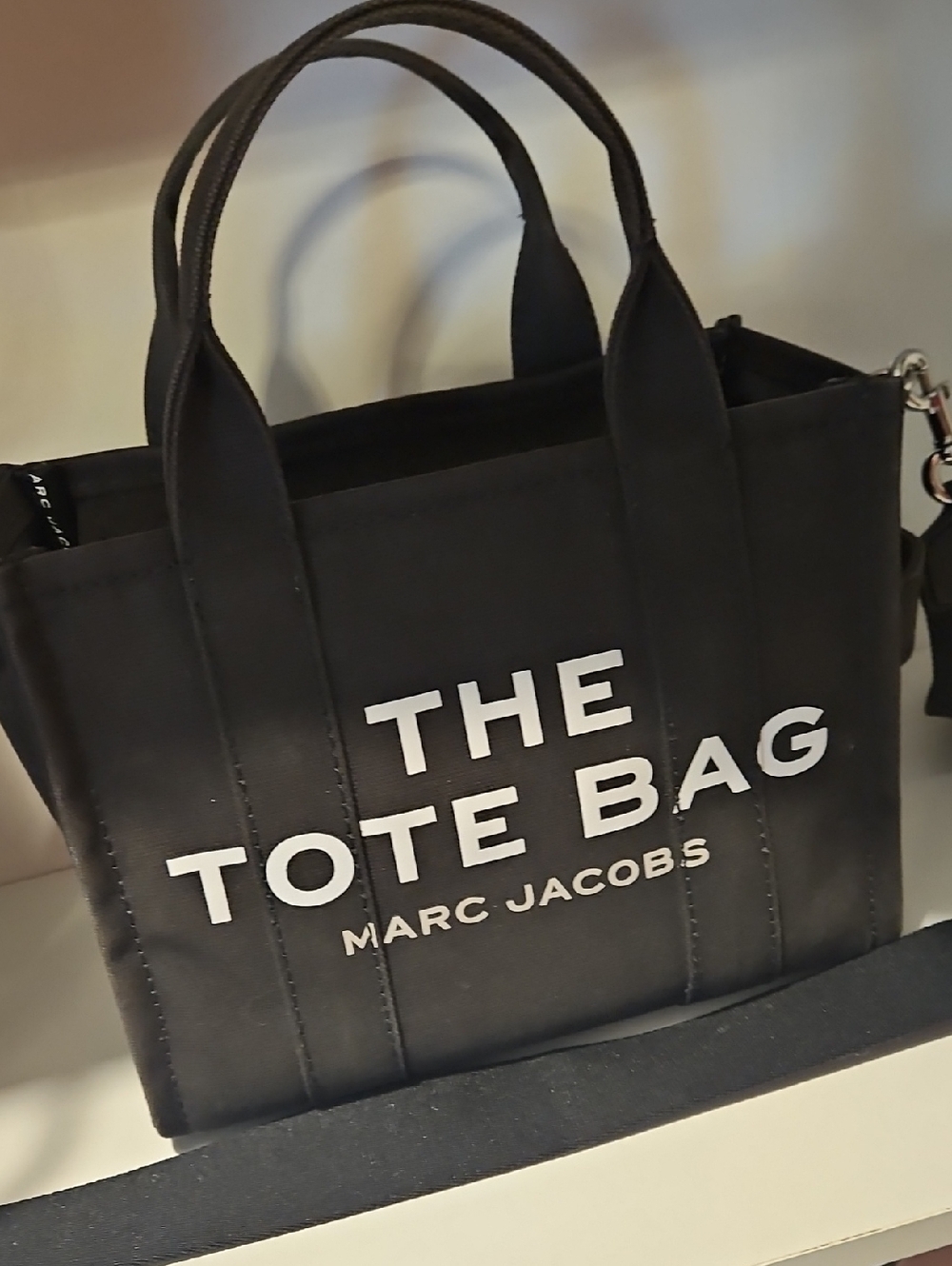 Marc Jacobs Black Canvas 'The Tote Bag' Crossbody Tote